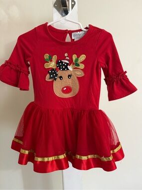 Emily Rose Rudolph Holiday Dress - Size 18 months